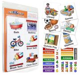 SchKIDules® 93 Pc Home Collection Combo Pack for Visual Schedules, Kids Calendars and Behavior Charts: 72 Home-Themed Activity Magnets Plus 21 Headings Magnets (2nd Ed)