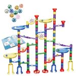 Glowing Marble Run Super Set-with Glow-in-the-Dark Marbles, Anti-Wobble, Durable Construction & Educational STEM Toy for Kids 4-12 Years for Curious Kids & Young Builders