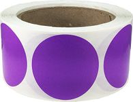 Purple Color Coding Labels for Organizing Inventory 2 Inch Round Circle Dots 500 Total Adhesive Stickers On A Roll