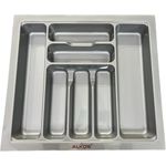 ALKOS Cutlery Tray For Kitchen Drawer PVC Cutlery Organizer For Modular kitchen, Cutlery Cosmetic Stationary Storage Organizer (600MM)