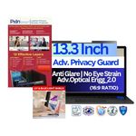 PxIn 13.3 Inch Laptop Privacy Filter | No Eye Strain | Anti Glare & Blue Light | UV, Anti Scratch, No Dry Eyes | Privacy Screen Protector