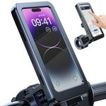 STHIRA® Bike Phone Mount for 4.7''-6.7'' Phone Waterproof Enclosured Phone Mount with HD Touch Screen 360 ° Rotatable Phone Mount with Strong Magnet Universal Phone Mount for 22-28mm Handlebar