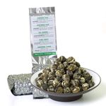 GOARTEA 100g / 3.5oz Supreme Jasmine Pearls Tea Jasmine Tea Loose Leaf Jasmine Green Tea Chinese Jasmine Dragon Pearl Tea