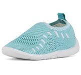 Bubblegummers Unisex-Child Knit Toddler Turquoise Blue Sneaker - 5 UK (1517434)