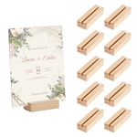 10 PCS Wood Place Card Holders,Wood Sign Holders,Table Number Holder Stands,Picture Holder,Name Card Holder for Wedding,Retail Shop,Parties, Anniversaries,Business Card Holders for Decoration,Events