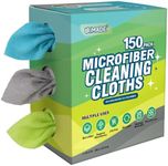 UNIMADE Microfiber Cleaning Cloth, 150 Pack Reusable Paper Towels Microfiber Towels for Cars Lint Free Washable Tissues Shop Rags with Dispenser Box for Home Kitchen Automotive, 11"x 9", Multicolor