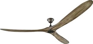 Monte Carlo 3MAVR88AGP Maverick Super Max Energy Star 88'' Outdoor Ceiling Fan with Remote Control, Aged Pewter, 3 Balsa Wood Blades