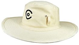 Coreteq Cotton Twill Cricket Umpire Sun Hat Metal Eyelets with Loops (Medium, m) Creamy White