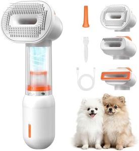 Upgraded kurtmark Vacuum Dog Brush for Shedding, 4-in-1 Self-Cleaning Slicker & Undercoat Rake, Deshedding Grooming Tool, Anti-Static, Massage & Combing All In One!