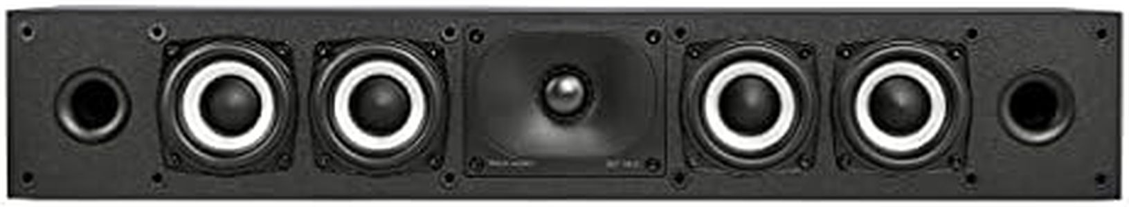 Polk Monitor XT35 Slim Center Channel Speaker - Hi-Res Audio Certified, Dolby Atmos & DTS:X Compatible, 1" Terylene Tweeter & Four 3" Dynamically Balanced Woofer, Wall-Mountable, Midnight Black