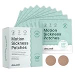 Dew Well Motion Sick Patches - 20 Count - Anti Motion Sickness Pads for Long Car Rides, Boat Rides, Cruises, and Airplanes - Great for Kids and Adults - Travel Friendly