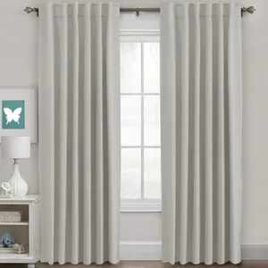 H.VERSAILTEX Blackout Curtains Thermal Insulated Window Treatment Panels Room Darkening Blackout Drapes for Living Room Back Tab/Rod Pocket Bedroom Draperies (2 Panels, Pale Oak, 52 x 96 Inch)