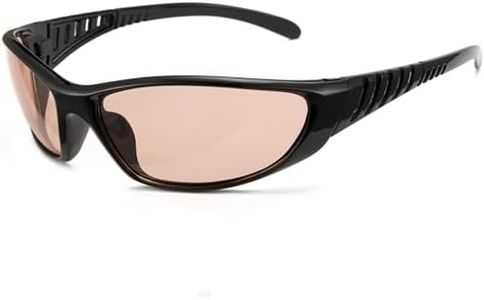 Cyxus Y2k Wrap Around Sunglasses for Men Women Swift Oval Fashion Trendy Sport Shades UV400 Protection Lens 1143 Brown