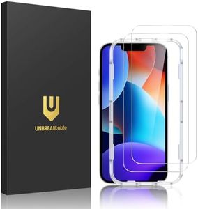 UNBREAKcable 2-Pack Screen Protector for iPhone 17e, Military-Grade Shatterproof Tempered Glass [9H+ Hardness] [Easy Installation Frame] [99.99% HD Clear] for Apple iPhone 17e