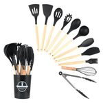 Wenrescry 12-Piece Silicone Kitchen Utensil Set - Non-Stick, Heat-Resistant, Food-Grade BPA-Free Cooking Utensils, Complete Kitchen Tool Set