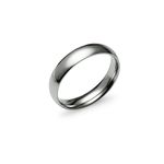 High Polish 4mm Plain Comfort Fit Wedding Band Ring Stainless Steel, Size 9