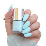 DeBelle Gel Blue Nail Polish-Mint Blue(Mint Amour), 8 ml - Enriched with natural Seaweed Extract, cruelty Free, Toxic Free