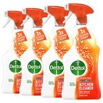 Dettol Power and Pure Kitchen Cleaner Spray 1 Litre, Pack of 4