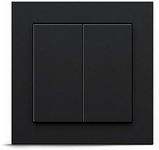 GIRA + Senic Friends of Hue Smart Switch | Made in Germany | Compatible with Philips Hue | No Batteries, No Charging | Wireless Homekit Light Switch | Smart Dimmer Switch in Black