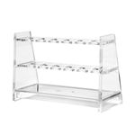 Preamer Acrylic Plastic Test Tube Rack Holder for 15ml 25ml Tubes Lab Tube Racks for Laboratory Exhibition Bar (10ml(6 Sockets))