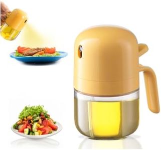 Corunkeer Oil Sprayer for Cooking, 300ml Olive Oil Spray Bottle, Continuous Kitchen Oil Sprayer for Air Fryer, Salad Making, Baking, BBQ（Glass Bottle,Kitchen Gadgets)