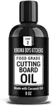 Virginia Boys Kitchens Coconut Cutting Board Oil - NO Mineral Oil - Food Safe Wood Seasoning for Kitchen Countertops, Cutting Boards, and Butcher Blocks - Made in USA