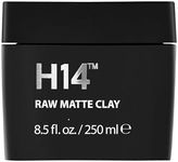 H14 Raw Matte Clay for Men – Strong Flexible Hold Hair Clay with Bentonite & Kaolin – Reworkable Texture, True Matte Finish, Non-Greasy, Residue-Free – 2 oz / 57 g – Made in Europe
