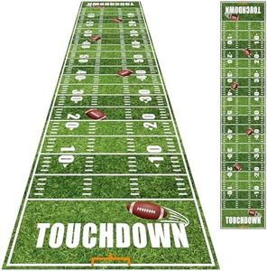 2Packs Football Floor Runner, 10ft x 2ft Football Party Supplies, Football Party Field Aisle Runners Football Tablecloth Touchdown Floor Runners for Game Day Party Football Field Sign Supplies