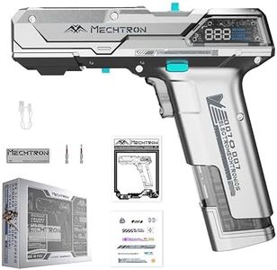 Cyberpunk Gun-Shaped AI Smart 8V Dual-Speed Hammer Drill, Cool Gadget Gifts for Men, Boyfriend, Husband, Dad, Boss, Gamers, Tech Lovers (Silver, 8-Piece Accessory Kit)