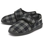 DUNLOP Mens Touch Fastening Full Slipper MTO - Grey - UK 10