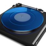 Turntable Mat Record Platter Slipmat: Acrylic Record Player Platter Vinyl Slipmat for Turntables Antistatic Tighter & Defined Bass, Blue