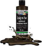 Pouring Masters Dark Brown Bark Metallic Pearl Acrylic Ready to Pour Pouring Paint – Premium 8-Ounce Pre-Mixed Water-Based - For Canvas, Wood, Paper, Crafts, Tile, Rocks and more