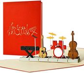Birthday Card for Musicians and Music Lovers, 3D Pop Up, Inventive Voucher for a Visit to a Music Concert or Festival I Small Gift for Him or for Her, H16