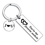 BESPMOSP Funny Couple Keychain You're My Favorite Asshole Bitch Jewelry Valentines Day Gift for Her Girlfriend Boyfriend Husband Keyring (asshole)