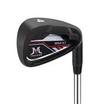 MAZEL WM-X1 Individual Golf Iron 4,5,6,7,8,9,Pitching Wedge,Sand Wedge or Irons Set with Steel Shafts for Right Handed Golfers (4 Iron Single,Black, Right Handed)