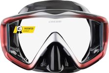Cressi Liberty Triside Snorkel Mask - Panoramic 3-Glass Vision Diving Mask - Unisex Adult - One Size, Black