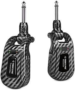 Wireless Guitar System, Phenyx Pro Guitar Wireless Set w/Rechargeable Wireless Guitar Transmitter Receiver, 20 UHF Channels, No Latency, Wireless Instrument System For Electric Guitar Bass (PTG-12)