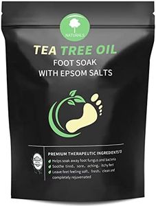 Tea Tree Oil Foot Soak with Epsom Salt - Foot Spa Pedicure for Soothing Athletes Foot, Toenail Epair, Nail Discoloration, Stubborn Foot Odor and Itchiness, Foot Care -16 oz