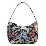 Vera Bradley Women's Cotton Frannie Crescent Crossbody Purse, Daisies, One Size