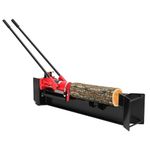 SierraSquad Heavy-Duty 12 Ton Manual Hydraulic Log Splitter – Steel Wood Cutter, Horizontal Beam, Built-in Wheels, Spring Return, Portable Ergonomic Tool for Outdoor and Farm Use, Firewood Splitter