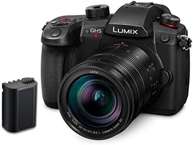Panasonic LUMIX GH5M2 Mirrorless Camera with wireless live streaming and a LEICA 12-60mm F2.8-4.0 lens Plus additional battery pack - Black