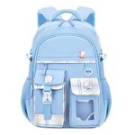 KEBEIXUAN Cute School Backpacks for Girls Lightweight Aesthetic Travel Girls Rucksack Backpacks for Kids Ages 6-12