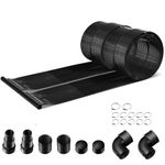 IRONMAX Solar Pool Heater, In-Ground/Above-Ground Swimming Pool Heating System, Weatherproof Pool Warmer, Portable Solar Panel Heater for Outdoor Roofs (16.5 FT)