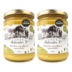 Organic Ghee 500g (2 x 250g Pack) | Free Range, Grass Fed English Butter | Certified Organic Clarified Ayurveda | Activator X: Rich in Vitamin A, D3, E, K2 | Vegetarian