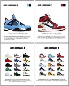 CREAARO Hypebeast Sneaker Posters Unframed Michael Jordan Poster Hypebeast Room Decor Shoes for Teen Boys Guys Men Room decor 4pcs 8x12 inch