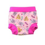 BabyPreg Baby Kids Swim Nappies Cover Diaper Pants High-Waisted Belly Protection Swimming Shorts (Pink (Drink), 0-2 Years)