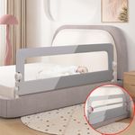 EAQ Foldable Baby Bed Rails Guard for Toddlers, Folding Swing Down Bed Rail for Crib,Portable Baby Bed Rails Guard Bumper for Queen Full King Twin Crib Bunk Size Bed