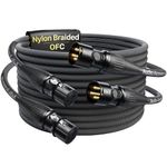 XLR Cables 3M 2 Pack, Professional Gold-Plated Rean Connectors from Neutrik, Kevlar-Reinforced Nylon Braided XLR Microphone Cable, Mic Cable, Durable Shielded and Balanced XLR Male to Female Lead