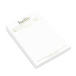 Bliss Collections Gold Foil Desk Notes, 50 Tear-Off Messages, 4x6 Hey You Notepad for Sending Reminders, Thank You Notes, Urgent Correspondence or Just Because - Great Coworker Office Warming Gift