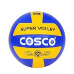 Cosco Leather Pasted Volleyball (Size 4), Multicolor